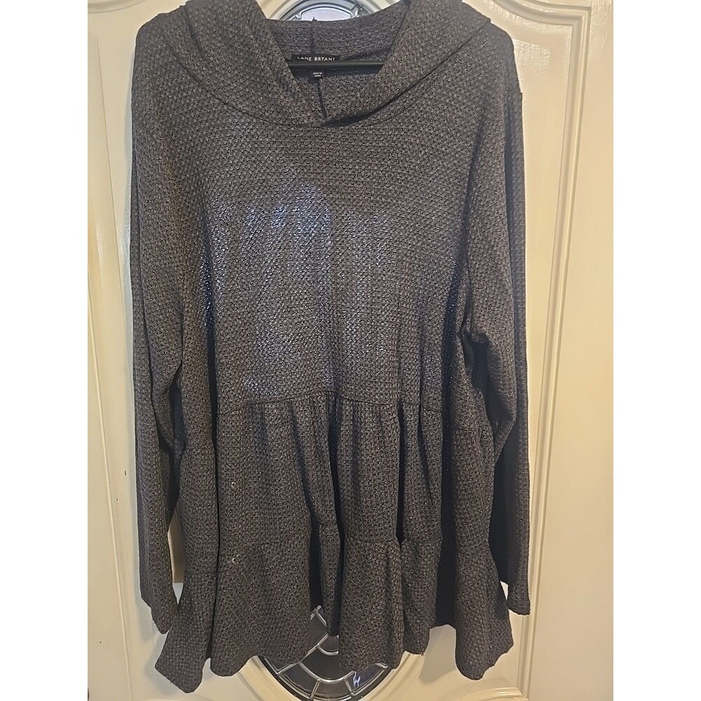 Lane Bryant Long Sleeve Hooded Tunic Gray Size 18/20